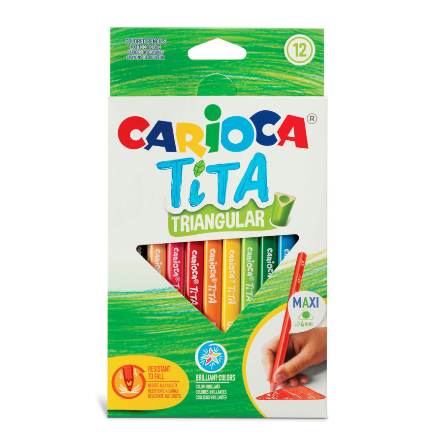 Lápices Tita Triangular de Colores Carioca x 12