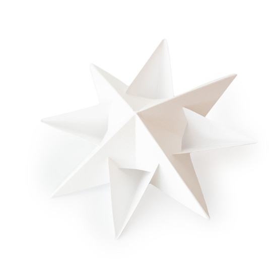 Estrella para Armar 19 cm Blanca x 2