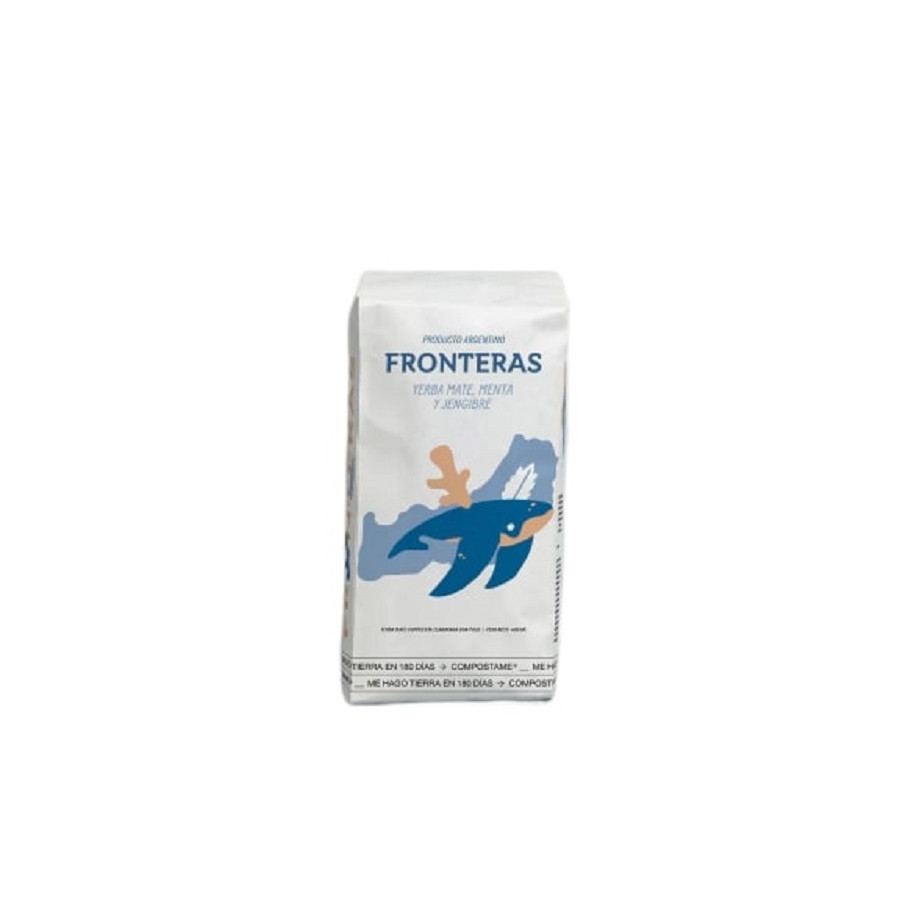 Pack Yerba Mate Fronteras 400 gr menta y jengibre