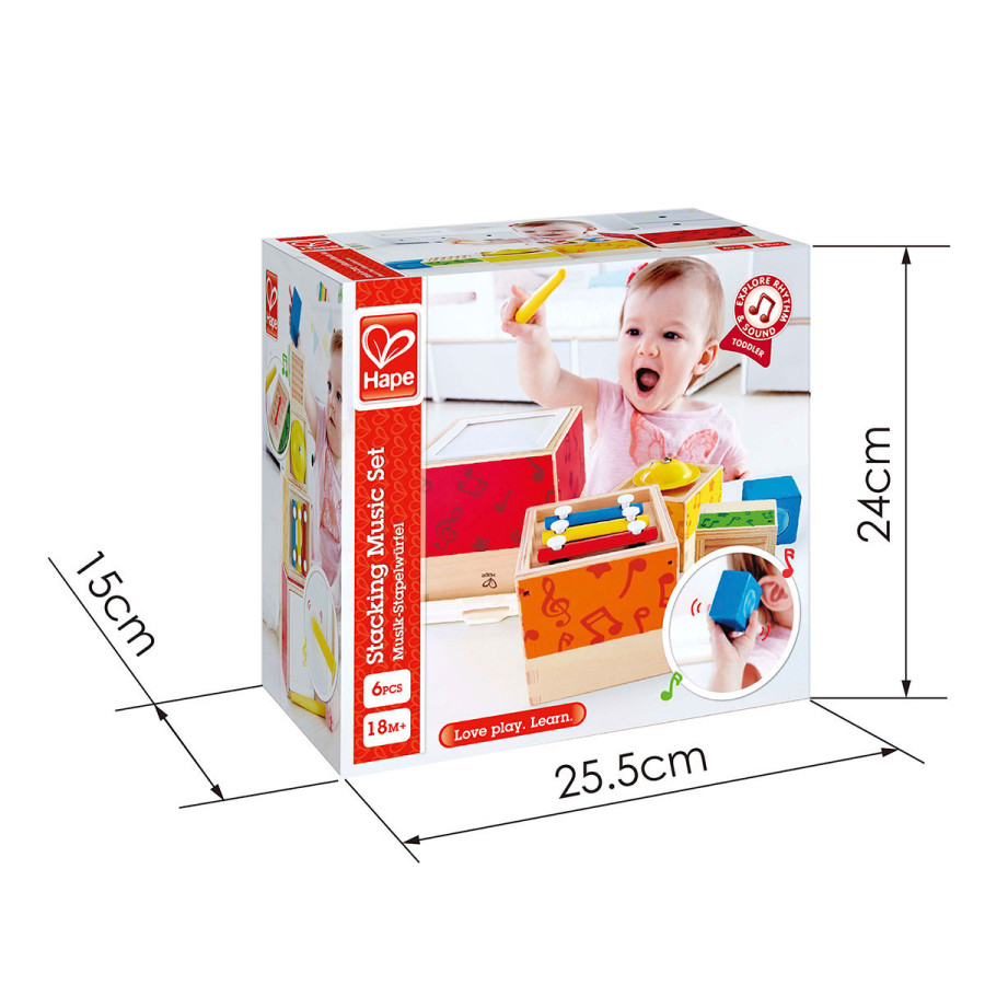Set de Música Apilable Hape Instrumentos de Juguete