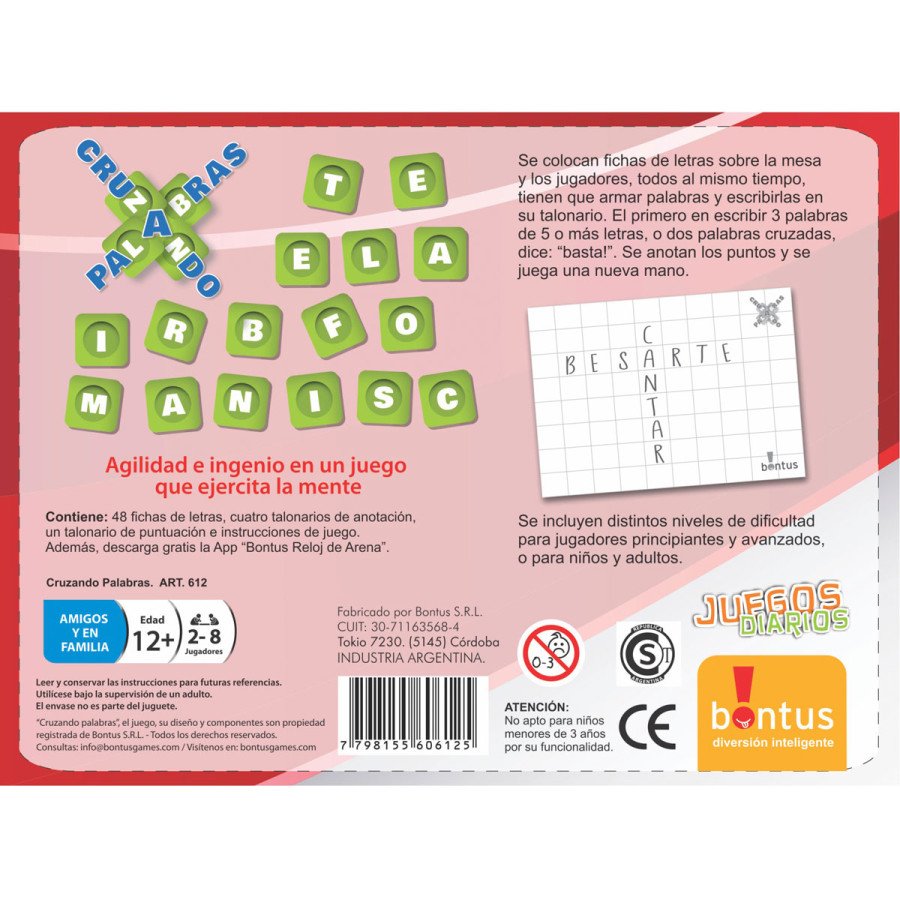 Juego de Mesa Cruzando Palabras