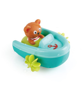 Osito en Barco con Mecanismo de Retroceso Hape