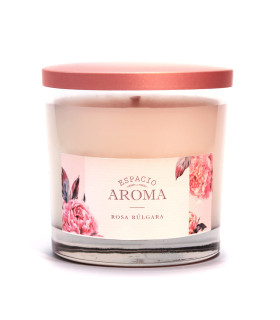 Vela de Soja Aromática 250 g Línea Clásica Rosa Búlgara Espacio Aroma