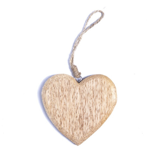 Adorno Colgante Arbol Estrella o Corazon de Madera 12 cm