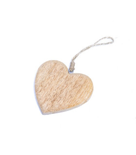 Adorno Colgante Arbol Estrella o Corazon de Madera 12 cm