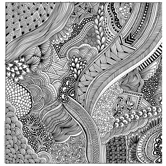 Lamina Mural Para Pintar Zentangle