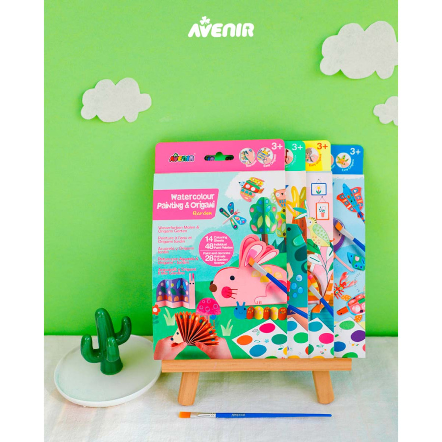 Kit de Acuarelas y Origami Garden Avenir