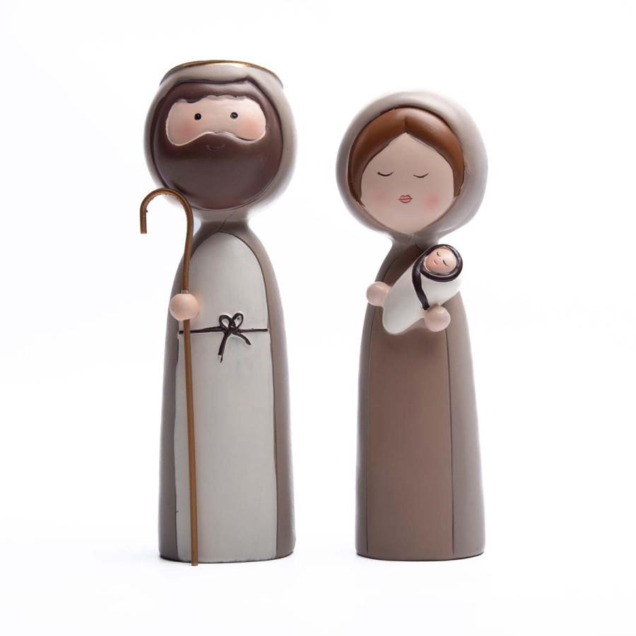 Adorno de María y Niño Jesús 18 cm Alparamis