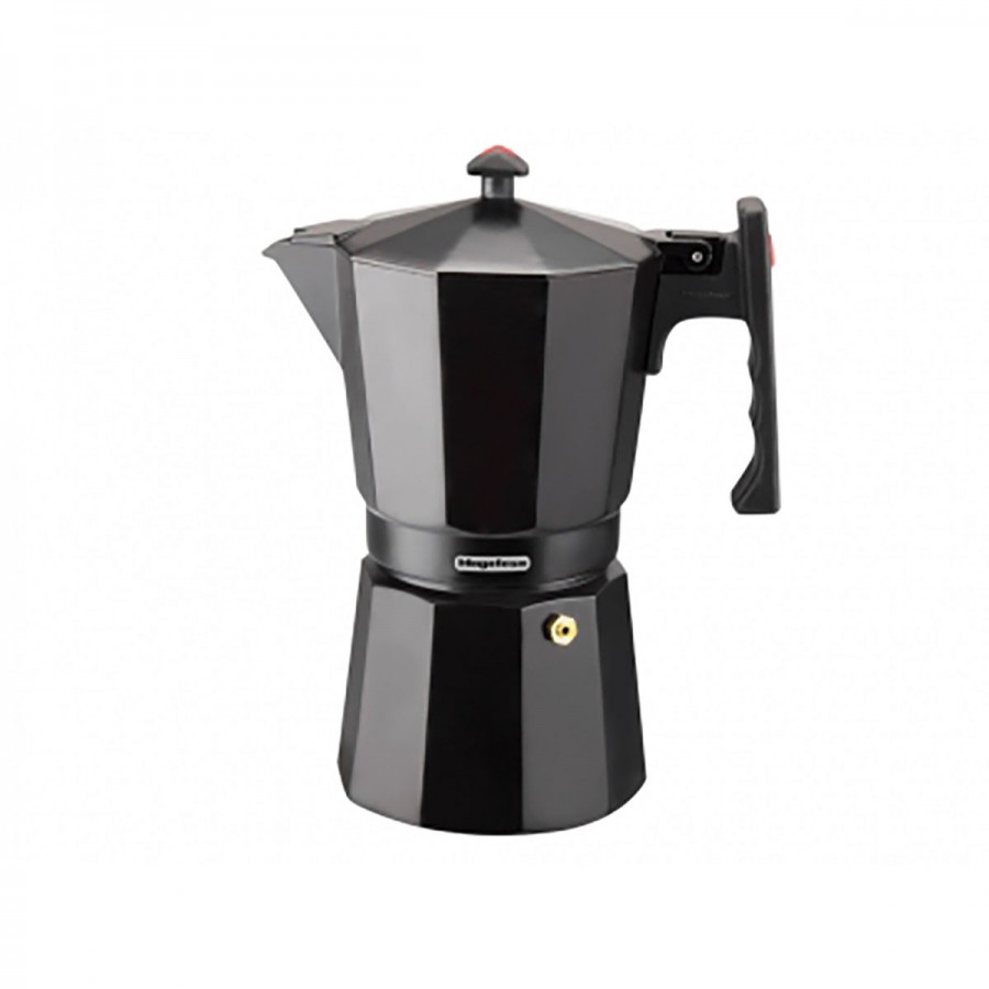 Cafetera italiana para 12 tazas capacidad 775ml; negra.