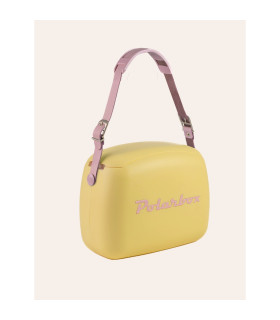 Heladerita Polarbox Amarilla con Asa Rosa 6 l