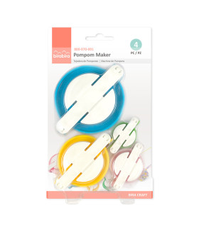 Tejedoras de Pompones Set de 4 Medidas Ibicraft