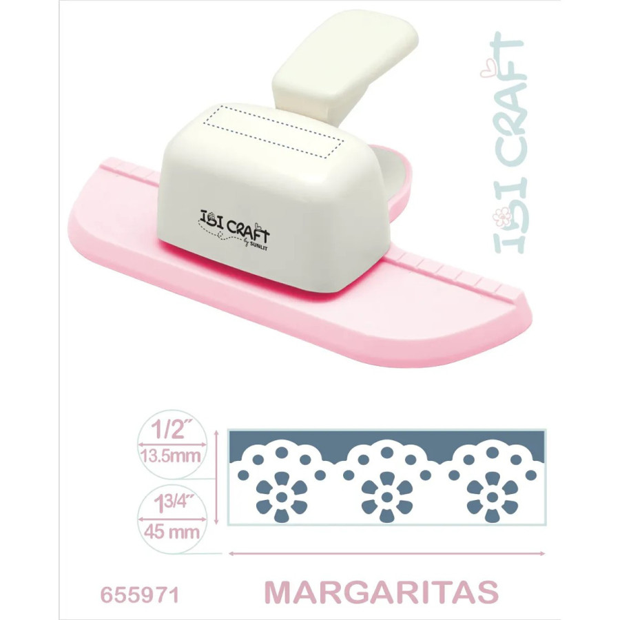 Perforadora Artística de Guardas Jumbo Margaritas Ibicraft