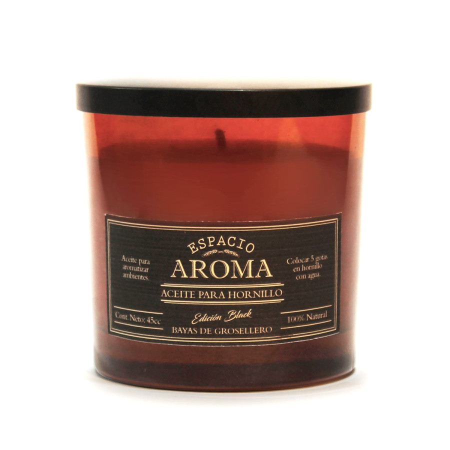 Vela de Soja Aromática 250 g Línea Black Bayas de Grosellero Espacio Aroma