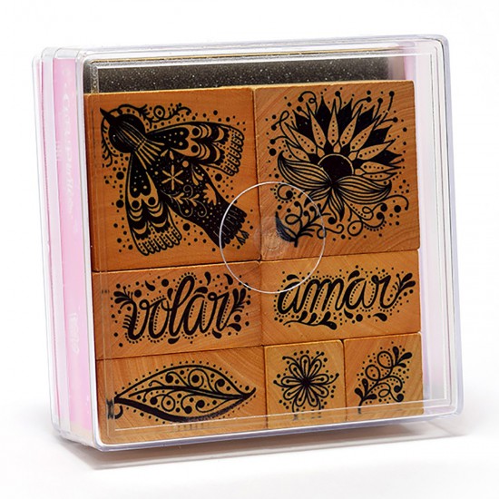 Set de sellos Naturaleza caja grande