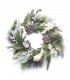 Corona de Piñas y Flores Blancas 55 cm
