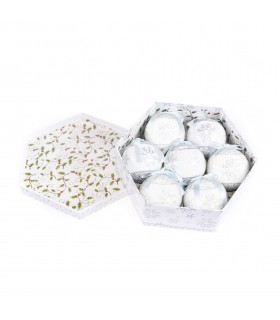 Caja regalo de 7 bolas Copo Plateado