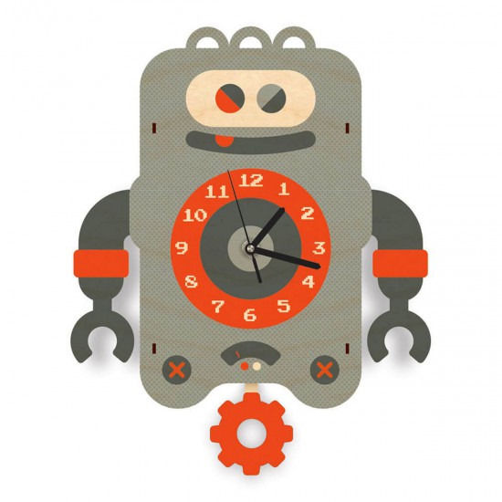 Reloj Péndulo Robot Hugo Woodaloo