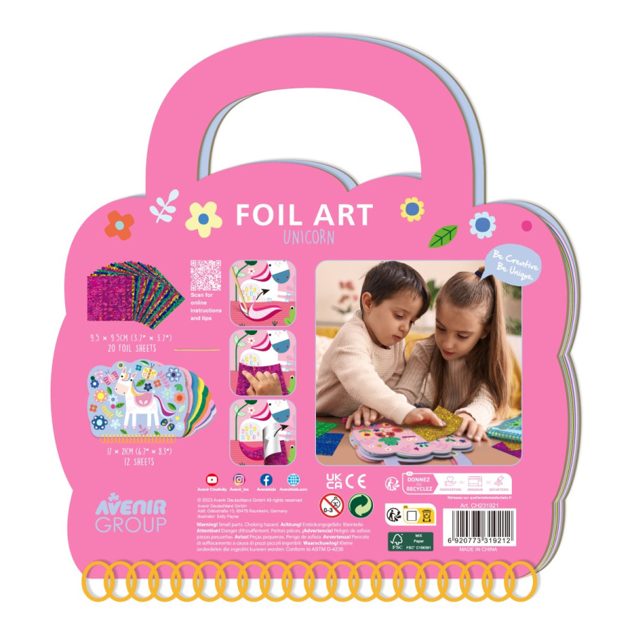 Libro Foil Art Unicornio Avenir