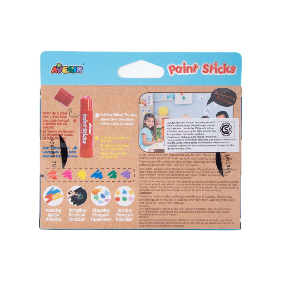 Pinturas Sólidas de Colores Metálicos Avenir x 6