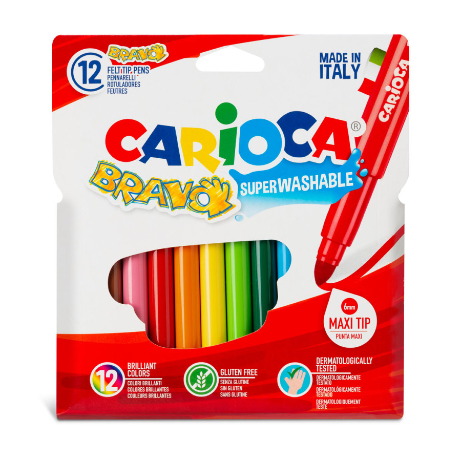 Marcadores Gruesos Bravo Carioca x 12