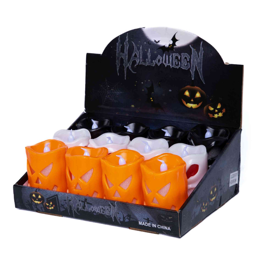 Vela LED a Pilas de Calavera Halloween Alparamis