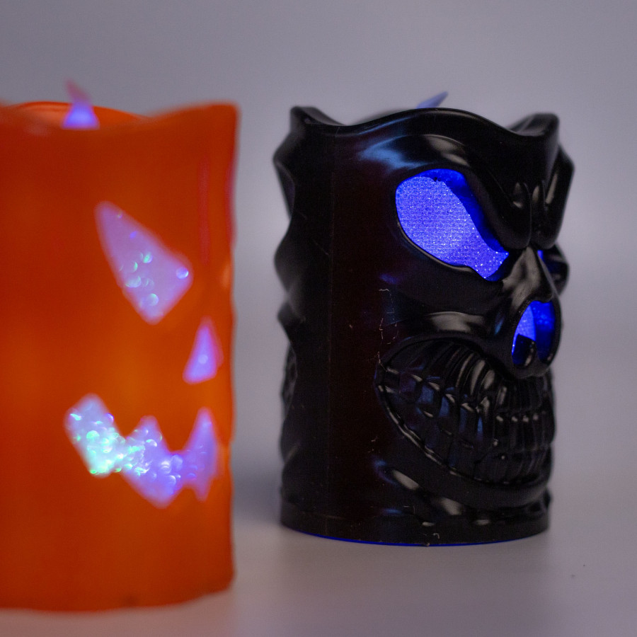 Vela LED a Pilas de Calavera Halloween Alparamis