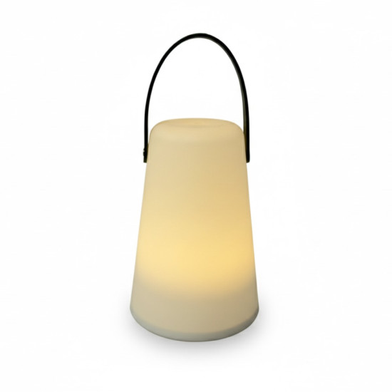 Lámpara LED Blanca con Manija Verde Oliva 20 cm Alparamis