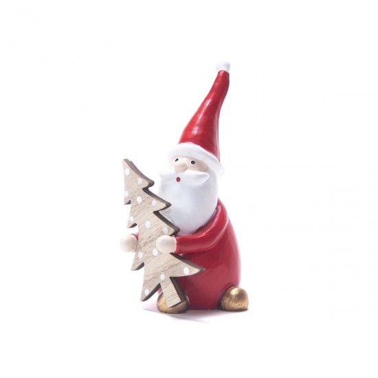 Adorno de Navidad de Polyresina Papá Noel 8 cm