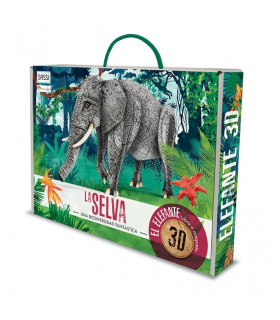 Libro Más Maqueta 3D La Selva Elefante