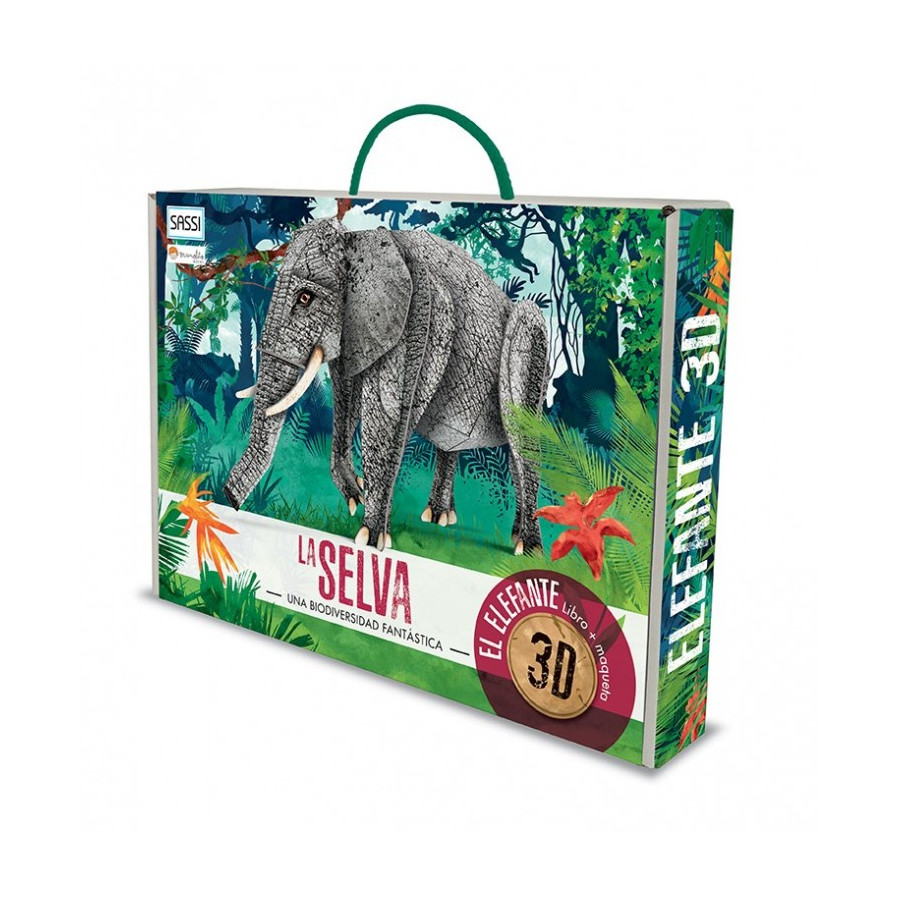 Libro Más Maqueta 3D La Selva Elefante