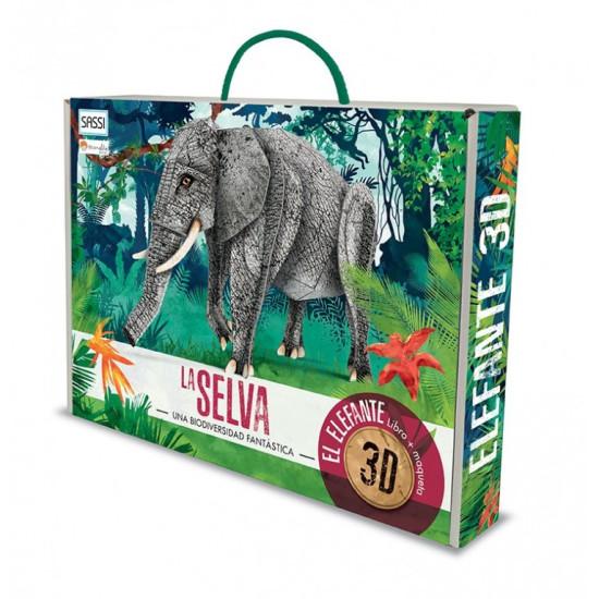 Libro Más Maqueta 3D La Selva Elefante