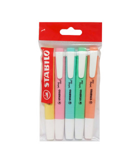 5 Resaltadores Swing Cool Pastel Stabilo
