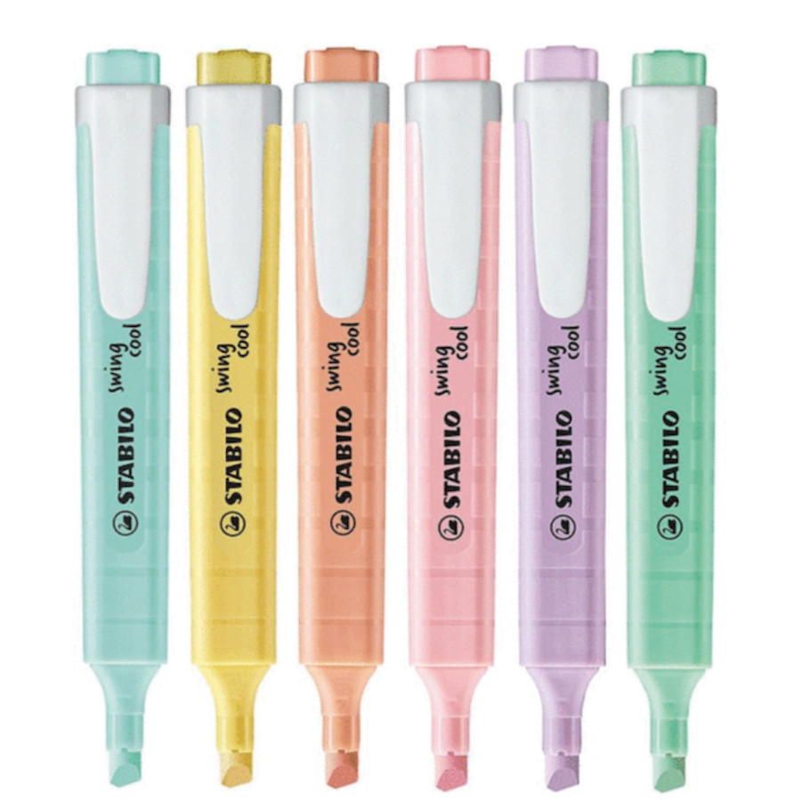 5 Resaltadores Swing Cool Pastel Stabilo