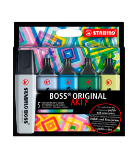 Resaltadores Boss Arty Tonos Fríos x 5