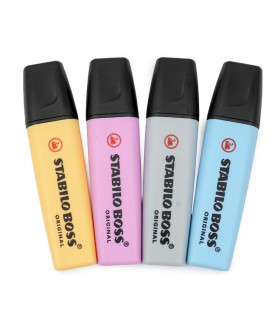 4 Resaltadores Boss Pastel Wallet