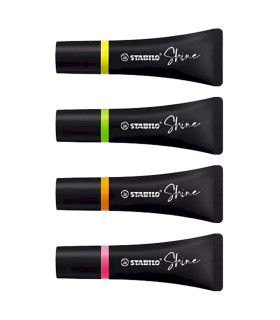 4 Resaltadores Shine en Estuche Stabilo