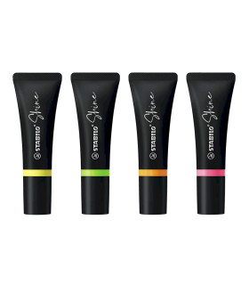 4 Resaltadores Shine en Estuche Stabilo