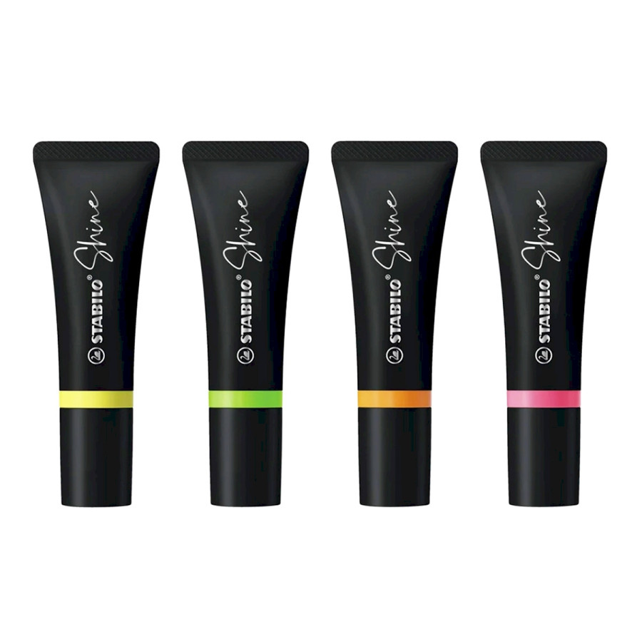 4 Resaltadores Shine en Estuche Stabilo