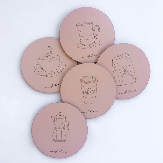 Posavasos Coffee Time Rosa