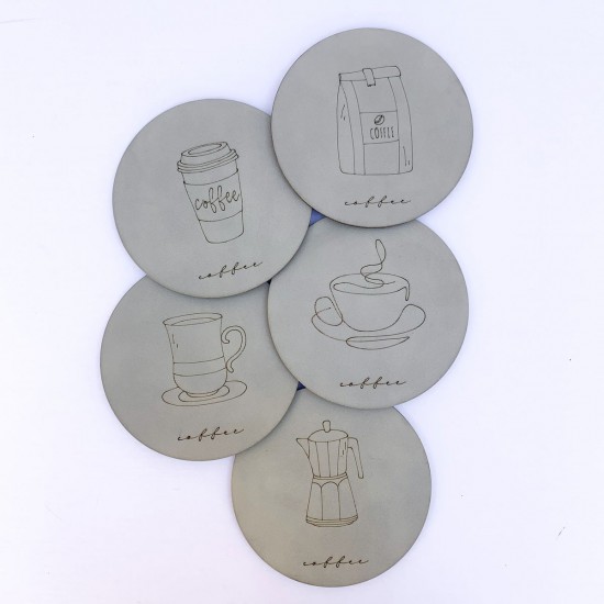 Posavasos Coffee Time Gris