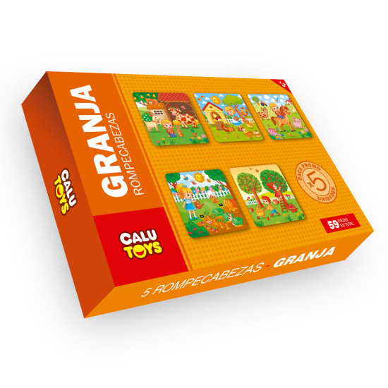 Rompecabezas Granja 5 en 1 de 59 Piezas