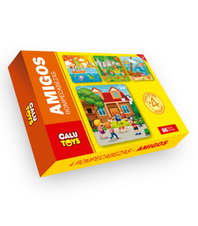 Rompecabezas Amigos 4 en 1 de 66 Piezas