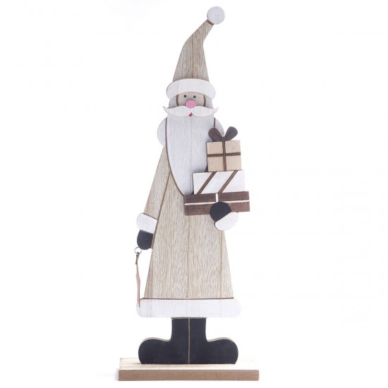 Adorno de Papá Noel de Madera con Regalos 48 cm