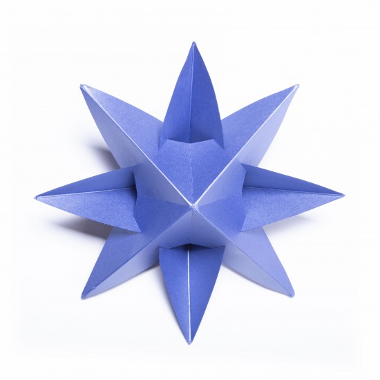 Estrella para Armar 12 cm Azul x 3