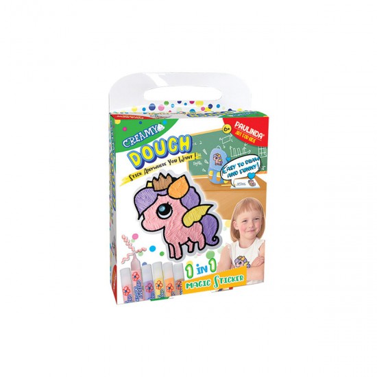 Lápices con Masa Creamy Dough y Magic Sticker Unicorn