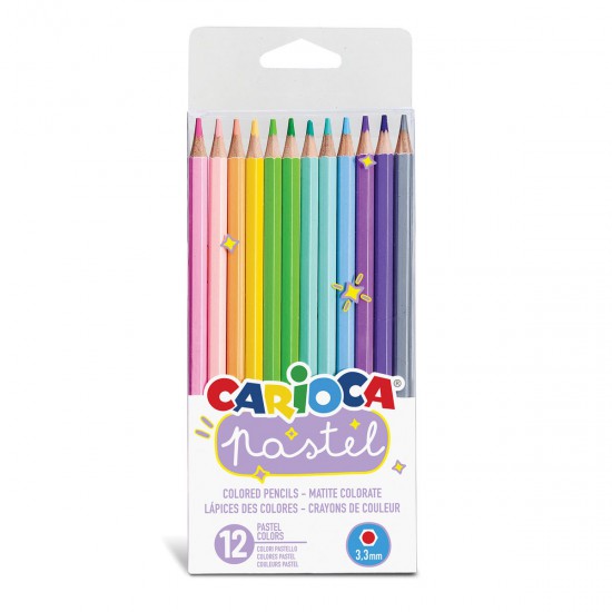 Lápices Colores Pastel Carioca x 12