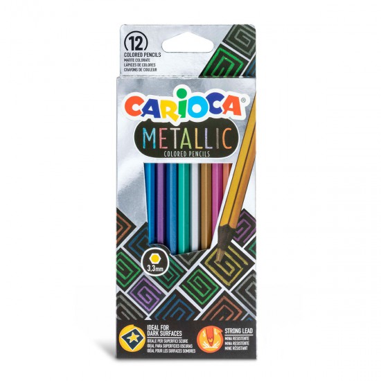 Lápices de Colores Metálicos Carioca x 12