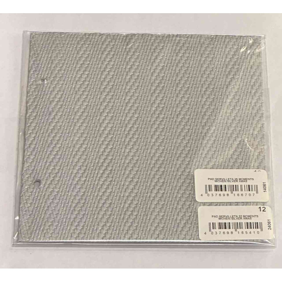 Servilletas 33 x 33 cm Moments Woven Silver