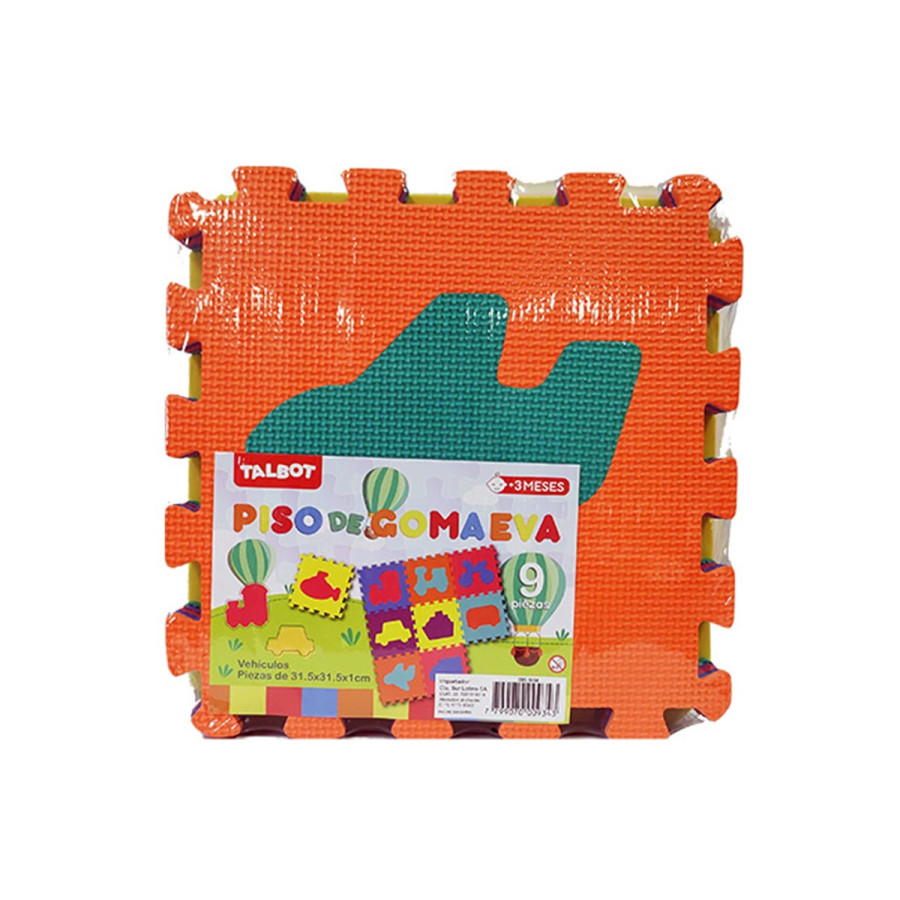 Piso de Goma Eva - Los Vehículos 94 x 94 cm