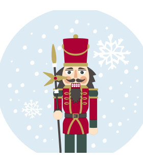 Servilletas Troqueladas 33 x 33 cm Silhouette Snowy Nutcraker Xmas